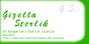 gizella sterlik business card